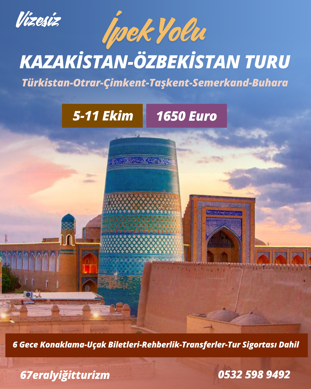 Zonguldak çıkış Turlar Kazakistan Özbekistan Turu