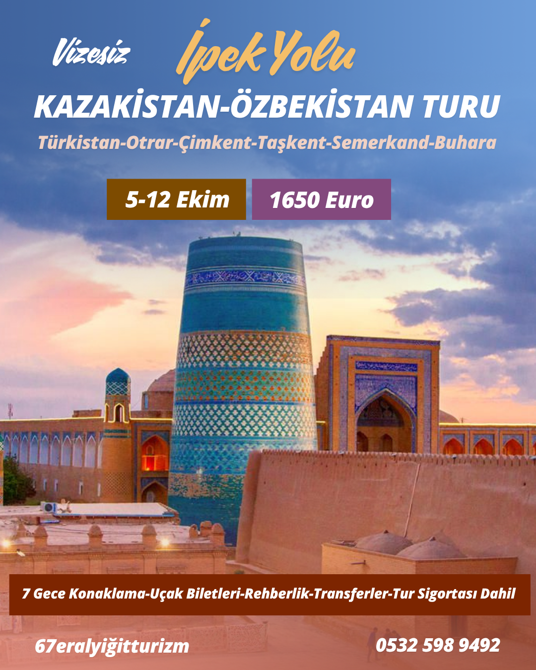 Zonguldak çıkış Turlar Kazakistan Özbekistan Turu