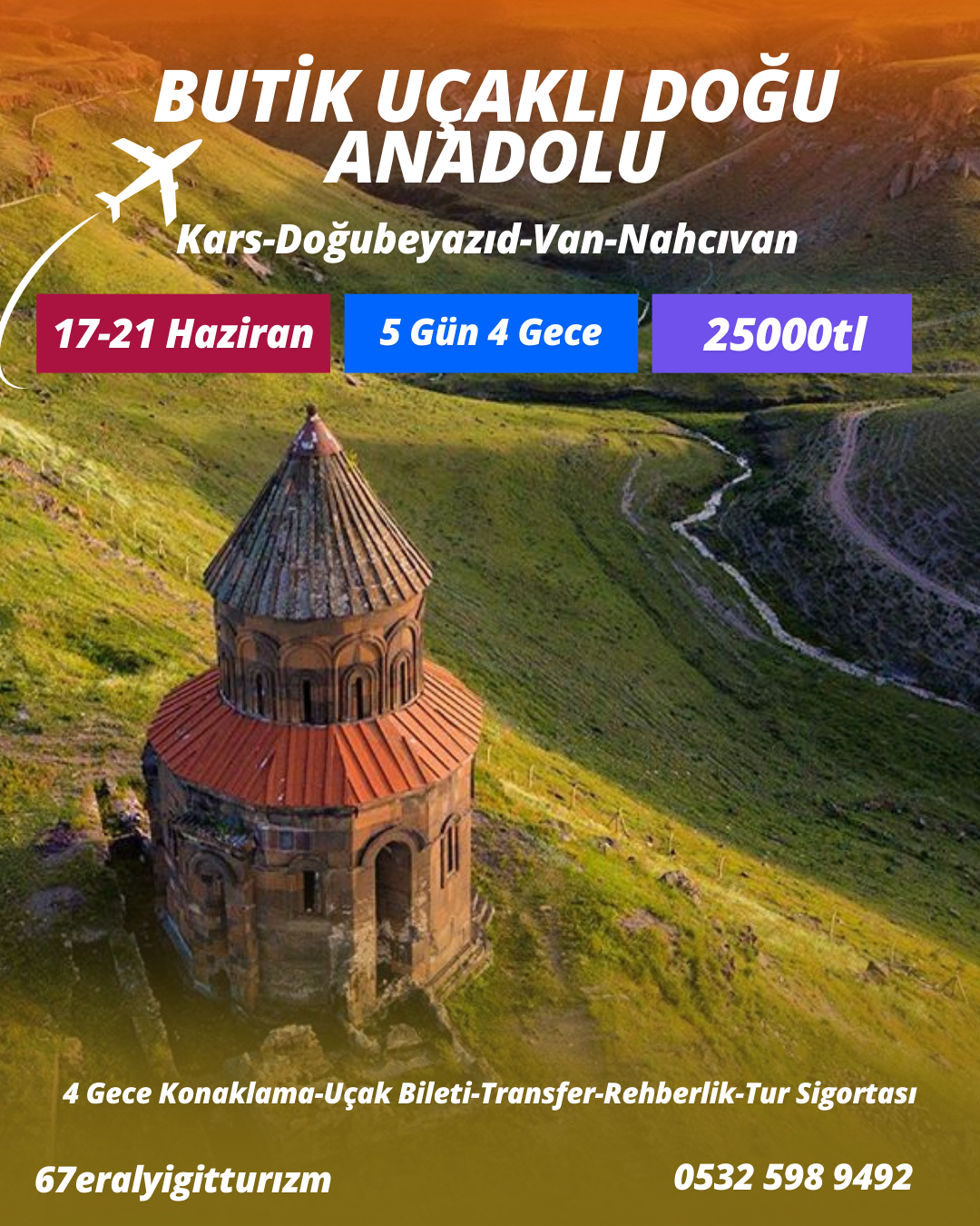 Zonguldak Çıkışlı Uçaklı Doğu Anadolu Turu