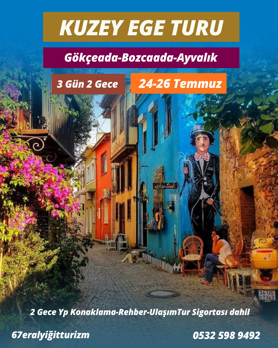 Kuzey Ege Gökçe Ada,Bozcaada,Ayvalık Turu 